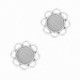 Metal basic cabochon setting Flower Ø12mm Silver 